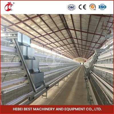 อุปกรณ์กรงไก่อัตโนมัติ A Frame 4 Tier Layer Cage System Doris Shi