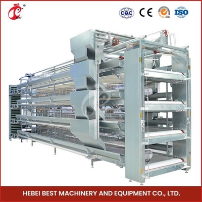 H Type 30000 Birds กรงไก่ไข่อัตโนมัติพร้อมสายพานมูลสัตว์ Ada